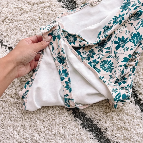 Free People Blue Floral One Shoulder Bodysuit!! - Picture 7 of 7